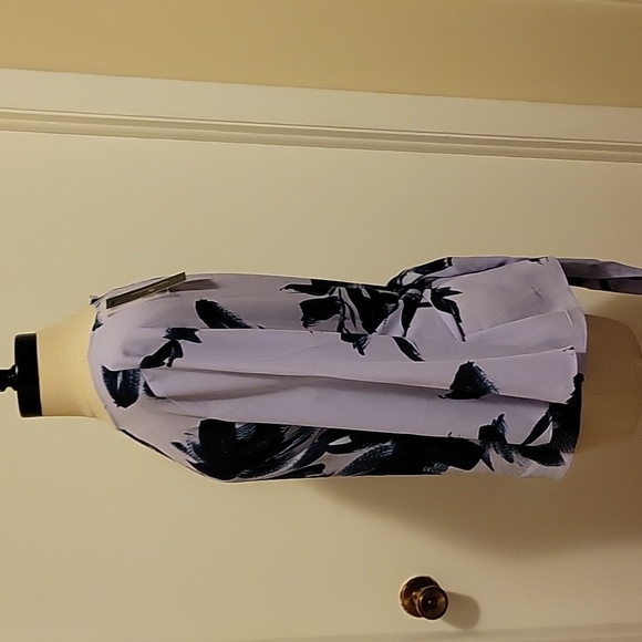 NWT: Worthington Women's Rae Floral Blouse With Tie - Picture 6 of 7